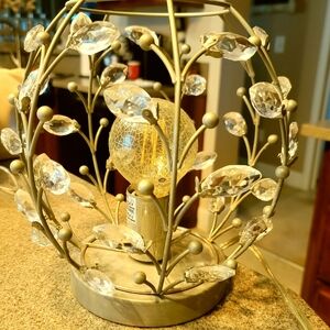 Elegant Silvet Crystal Table Lamp